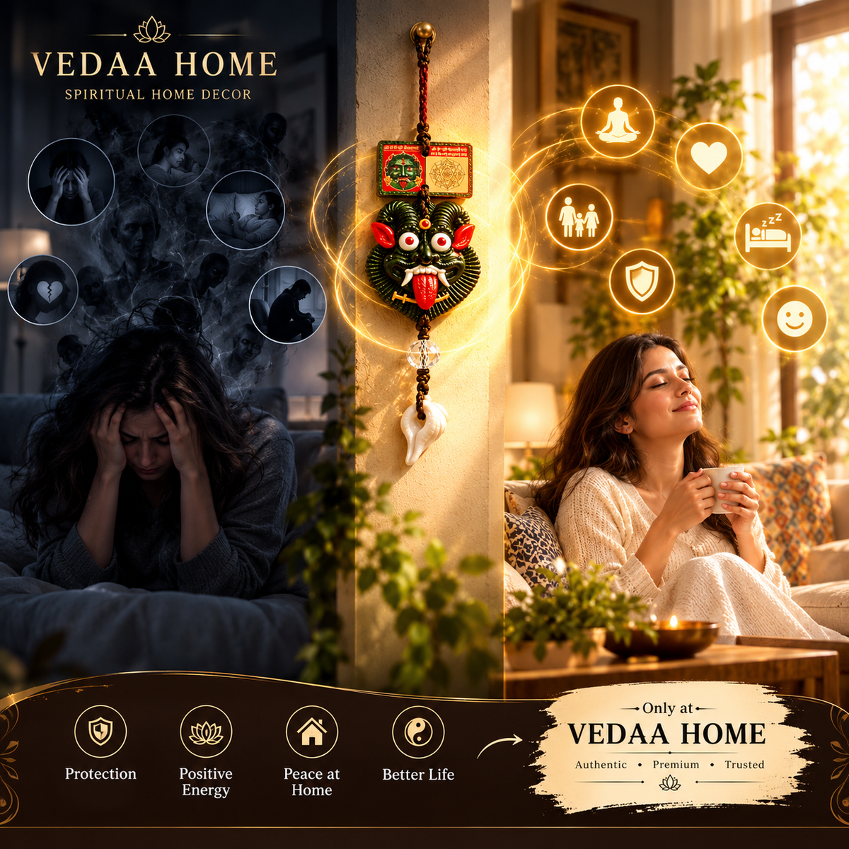 Vedaa Home Spiritual Energy Shield – Premium Spiritual Home Decor