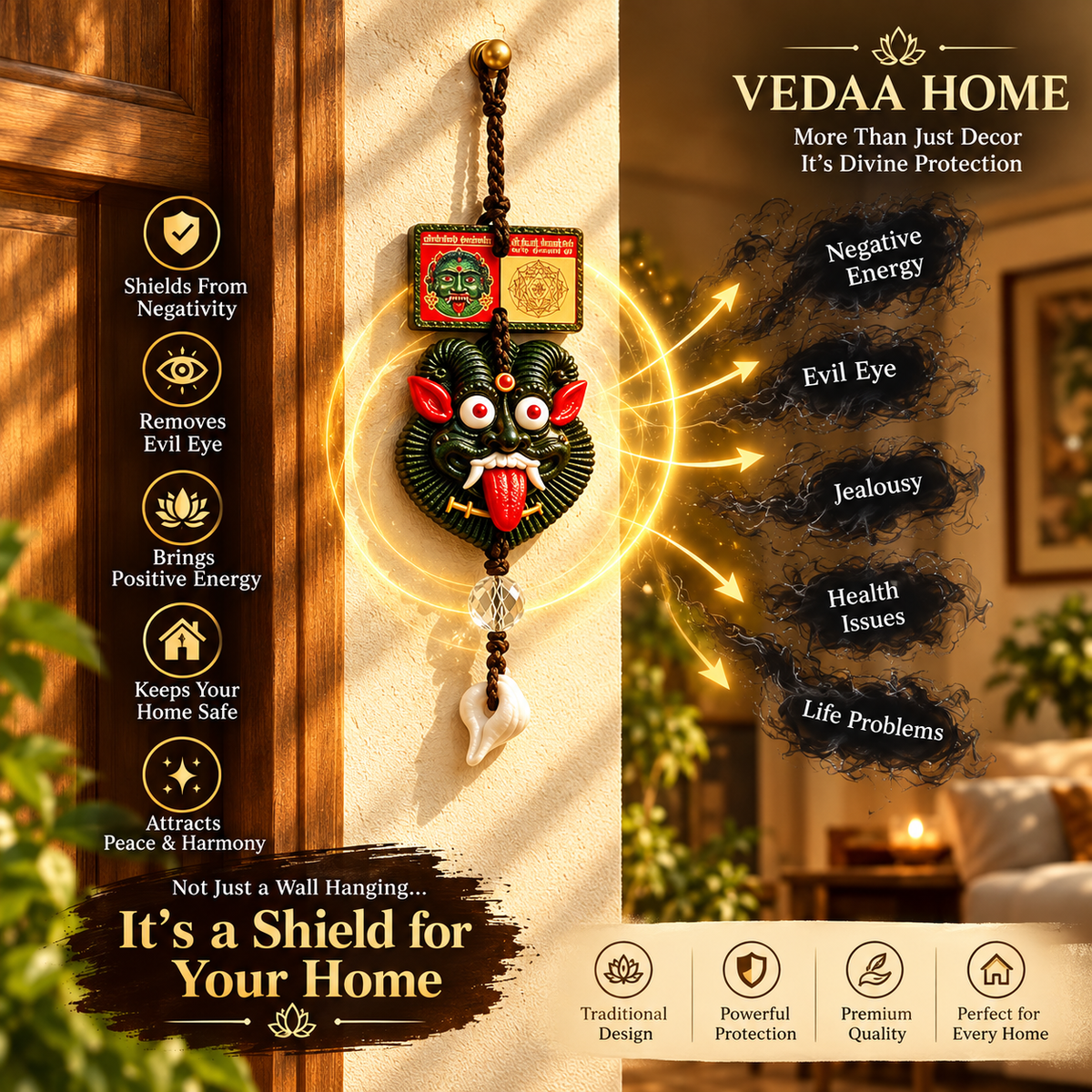 Vedaa Home Spiritual Energy Shield – Premium Spiritual Home Decor
