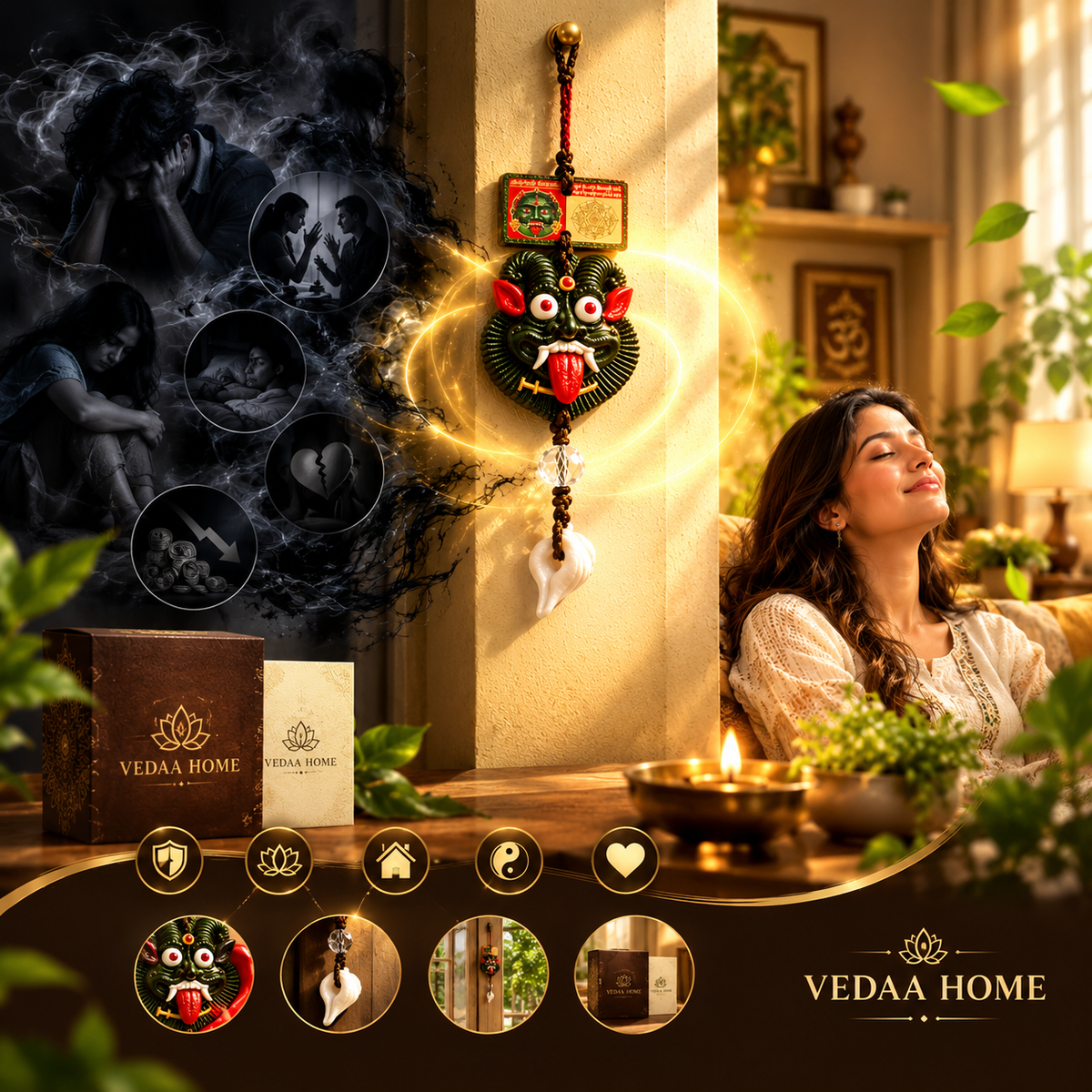 Vedaa Home Spiritual Energy Shield – Premium Spiritual Home Decor